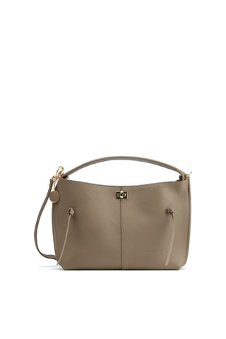 Sac porté épaule en cuir Callie - Taupe