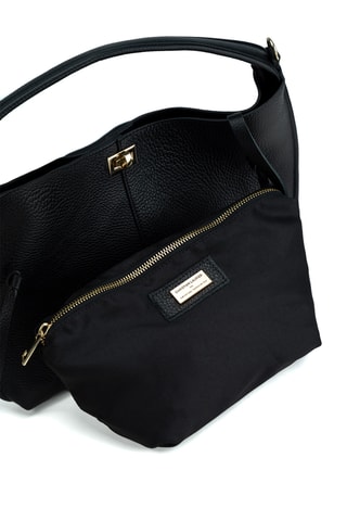 Sac porté épaule en cuir Callie - Noir