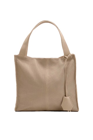 Sac porté épaule en cuir Agatella - Taupe