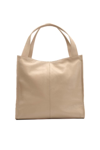 Sac porté épaule en cuir Agatella - Taupe
