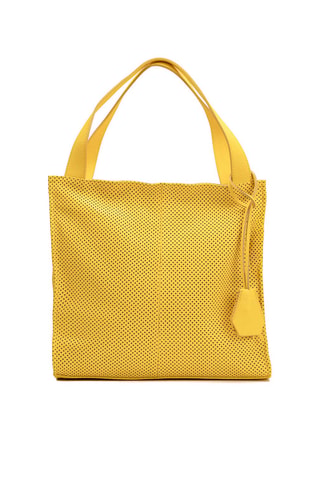 Sac porté épaule en cuir Agatella - Jaune