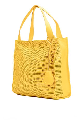 Sac porté épaule en cuir Agatella - Jaune