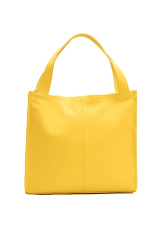Sac porté épaule en cuir Agatella - Jaune