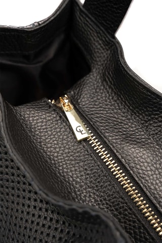 Sac porté épaule en cuir Agatella - Noir
