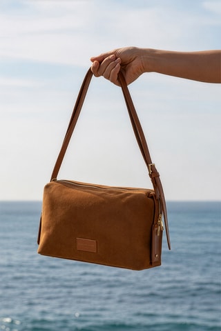 Sac porté épaule en cuir Yrah - Marron