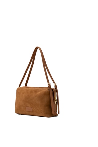 Sac porté épaule en cuir Yrah - Marron