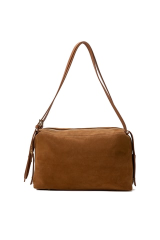 Sac porté épaule en cuir Yrah - Marron