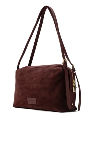 Sac porté épaule en cuir Yrah - Bordeaux