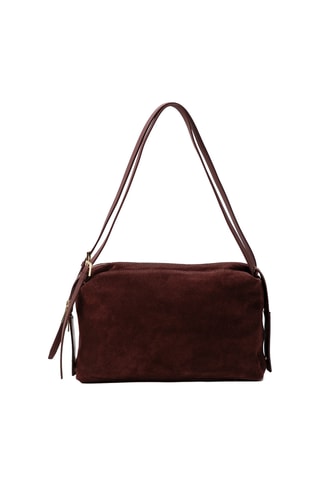 Sac porté épaule en cuir Yrah - Bordeaux