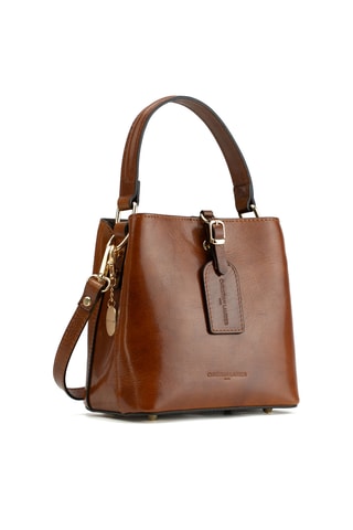 Sac à main en cuir Myra - Marron
