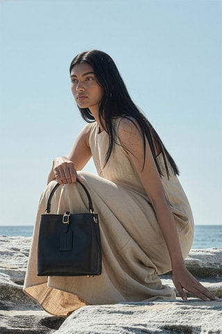 Sac à main en cuir Myra - Noir