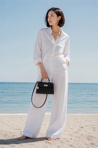 Sac à main en cuir Malia - Noir