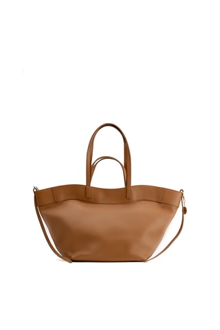 Sac porté épaule en cuir Nyla - Marron