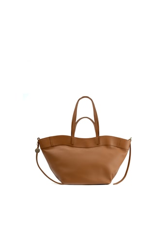 Sac porté épaule en cuir Nyla - Marron