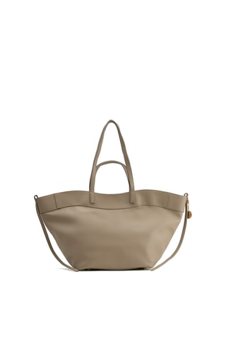 Sac porté épaule en cuir Nyla - Taupe
