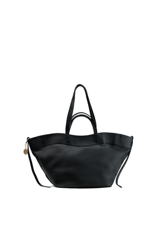 Sac porté épaule en cuir Nyla - Noir