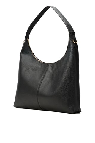 Sac porté épaule en cuir Aliz - Noir
