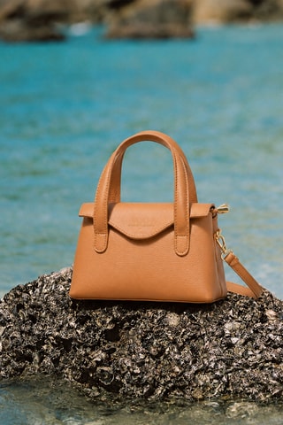 Sac à main en cuir Jacie - Marron