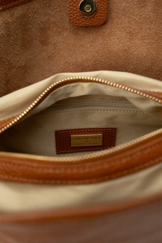 Sac seau en cuir Dunya - Marron