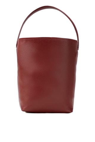 Sac seau en cuir Dunya - Bordeaux