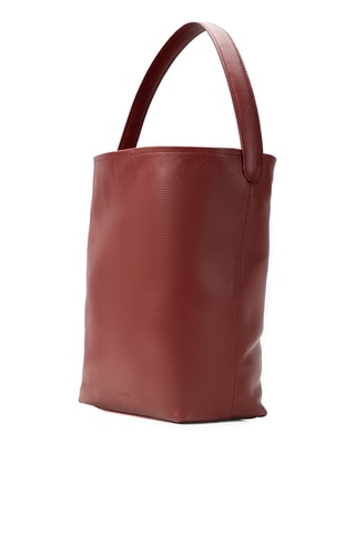 Sac seau en cuir Dunya - Bordeaux