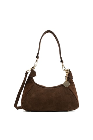 Sac porté épaule en nubuck River - Marron