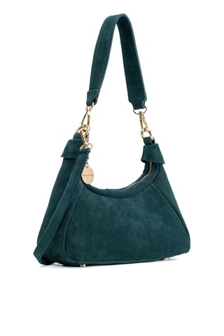 Sac porté épaule en nubuck River - Bleu