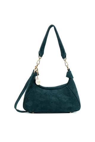 Sac porté épaule en nubuck River - Bleu