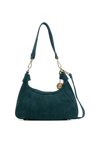 Sac porté épaule en nubuck River - Bleu