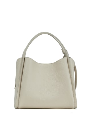 Sac à main en cuir Justina - Blanc