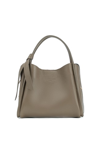 Sac à main en cuir Justina - Taupe