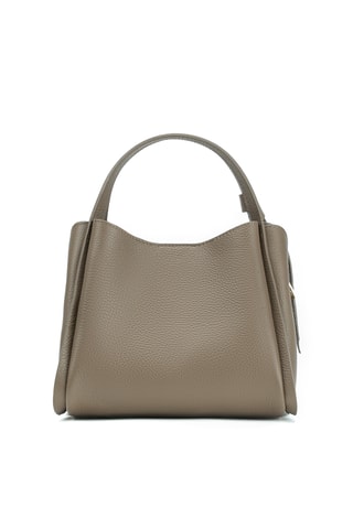 Sac à main en cuir Justina - Taupe