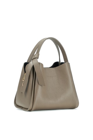 Sac à main en cuir Justina - Taupe