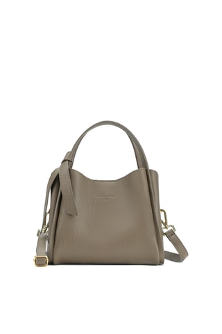 Sac à main en cuir Justina - Taupe