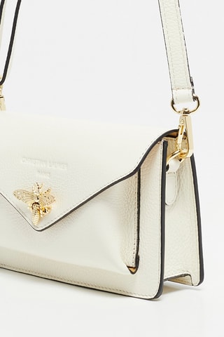 Sac bandoulière en cuir Roxane - Blanc