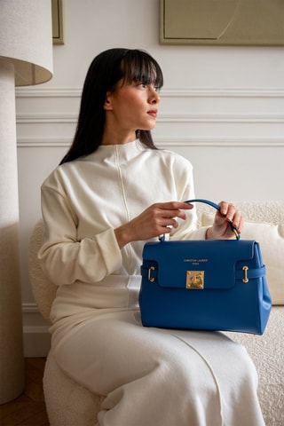 Sac à main en cuir Swang - Bleu