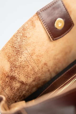 Sac porté épaule en cuir Costa - Camel