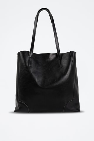 Sac porté épaule en cuir Costa - Noir
