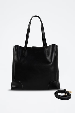 Sac porté épaule en cuir Costa - Noir