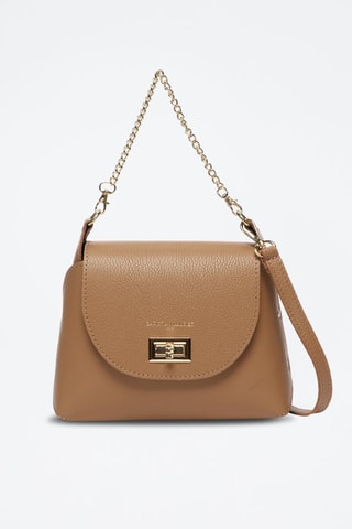 Sac bandoulière en cuir Zia - Beige