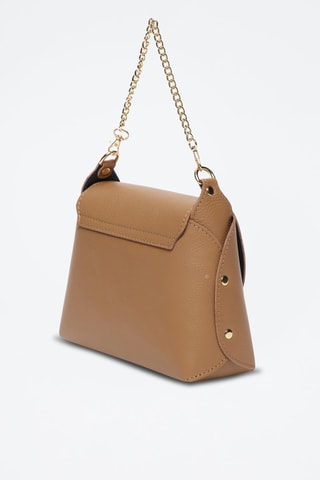Sac bandoulière en cuir Zia - Beige