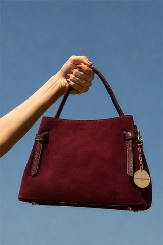 Sac à main en cuir Ada - Bordeaux