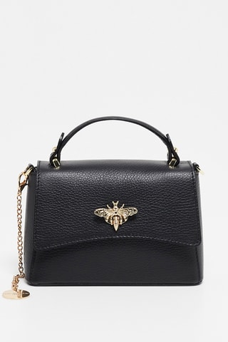 Sac bandoulière en cuir  Mathilde - Noir