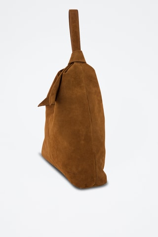 Sac porté épaule en nubuck Elan - Camel
