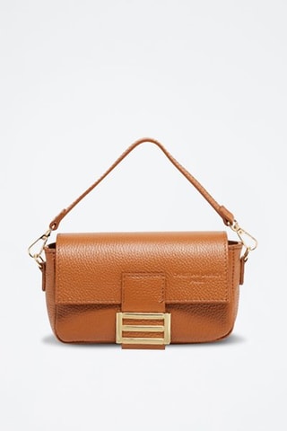 Sac porté épaule en cuir Maya - Camel