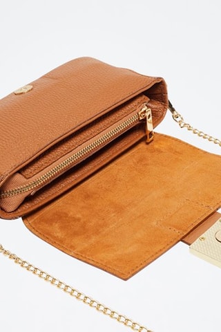 Sac porté épaule en cuir Maya - Camel