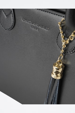 Sac à main en cuir Mini Anita - Noir