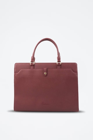 Sac à main en cuir Nya - Bordeaux