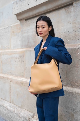 Sac porté épaule en cuir Orient - Orange