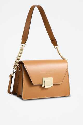 Sac bandoulière en cuir Ava - Camel